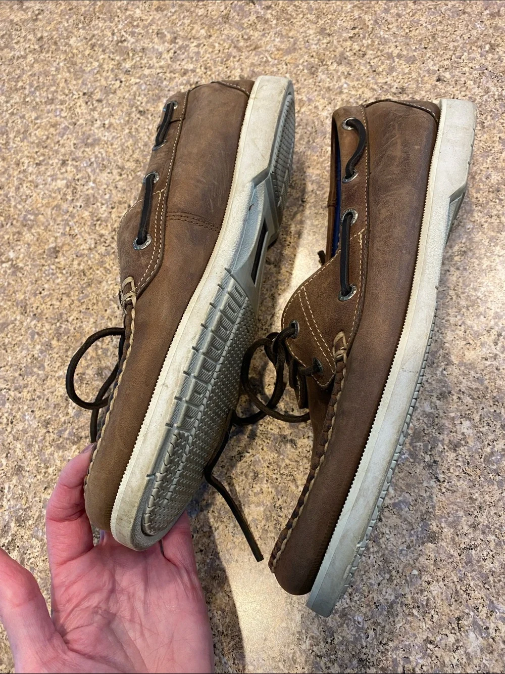 L.L. Bean Boat Shoes Mocs Leather Uppers 0WC63 Men’s Size 10 D